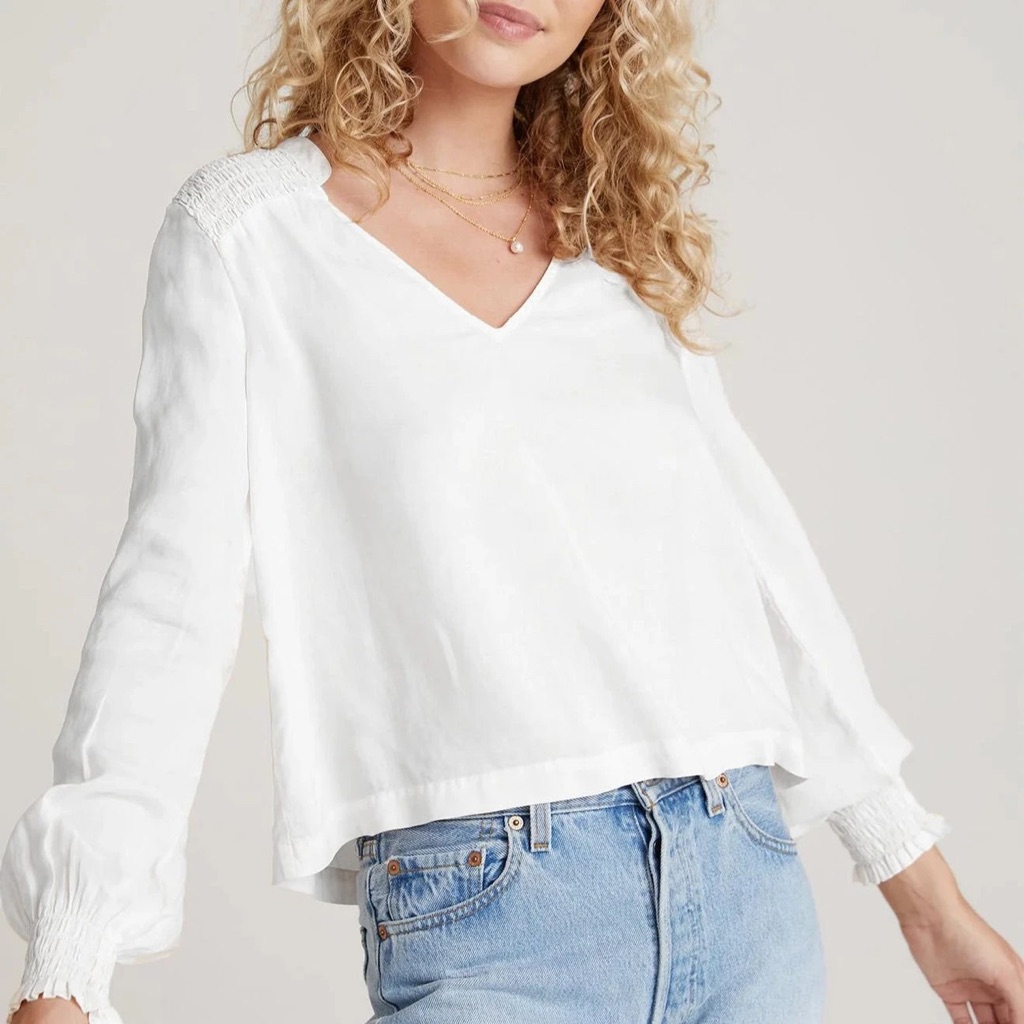 Bella Dahl Smocked Yoke Blouse